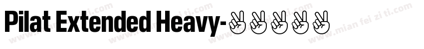 Pilat Extended Heavy字体转换